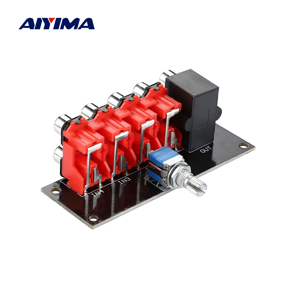 

AIYIMA Audio Signal Switch Input Selection Board RCA 4 Ways Audio source Signal Relay Selector Switching Board for Home Theater