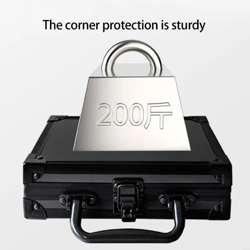 

24TF Portable Aluminum Alloy Jewelry Storage Box With Locking Mechanism Accessory for Enhanced Security and Organization