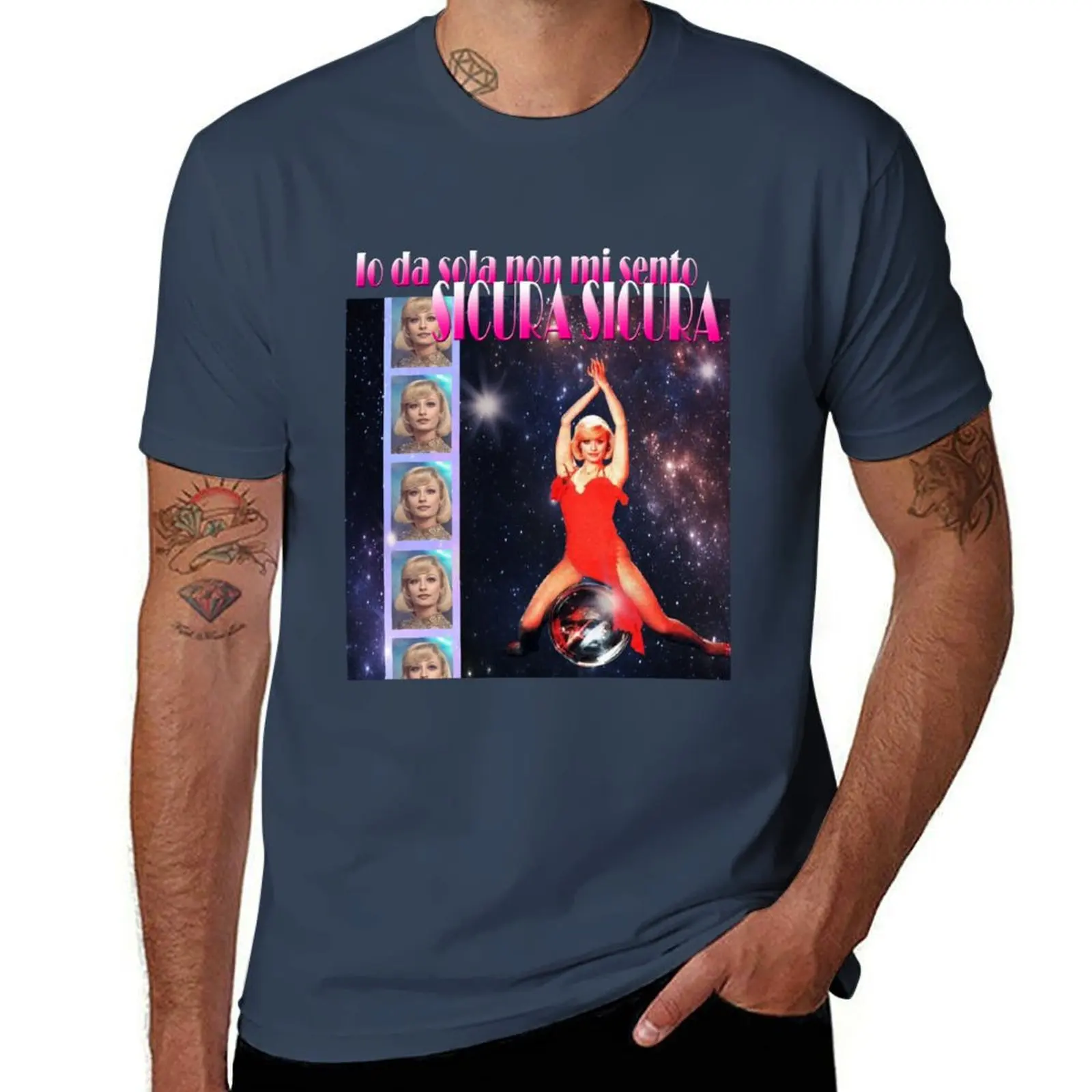 Camiseta RAFFAELLA CARRá, RUMORE RUMORE, camisetas para hombre, camisetas casuales para hombre, camisetas divertidas de algodón para hombre, camiseta gráfica