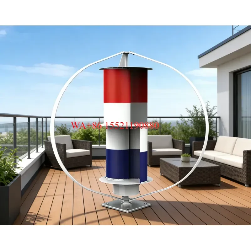 WMWMNU for Solar Hybrid MPPT System Air Wind Electric Generator Wind Turbine 48V 2KW 1500W Vertical Wind Turbine Kit