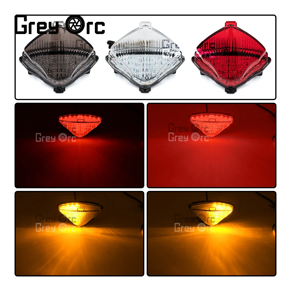 

For Yamaha YZF-R1 YZF R1 2004 2005 2006 LED Rear Tail Light Brake Turn Signals Integrated Light Smoke TailLight