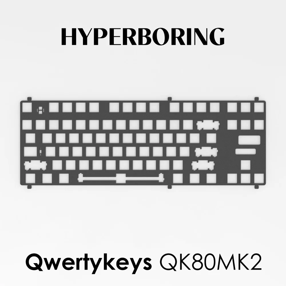 

HYPERBORING Qwertykeys QK80 MK2 Keyboard Plate Custom PP PC POM FR4 Aluminum Carbon Fiber Mechanical Keyboard PCB Accessories