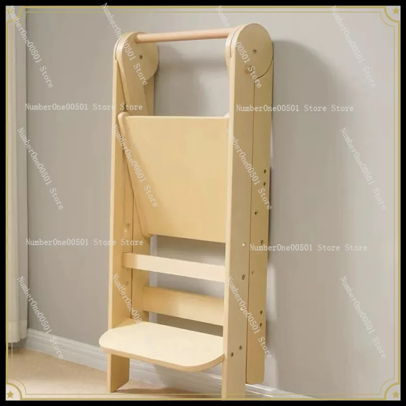 Wooden Children's Hand Washing Table Foot Stool Hand Washing Step Stool Children's Learning Folding Stool