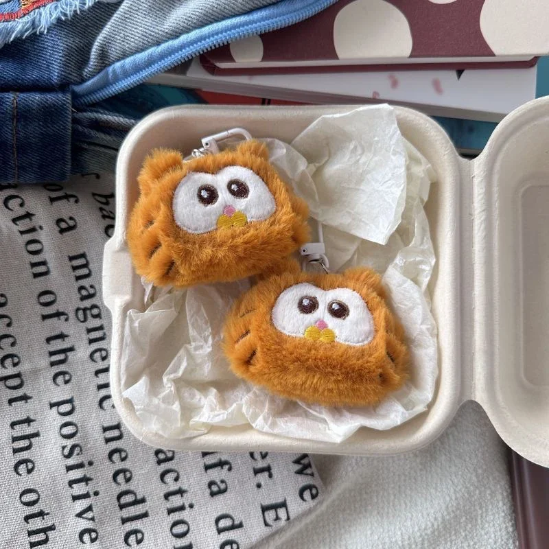 Cartoon Plush Orange Cat Doll Keychain Soft Stuffed Fluffy Bag Pendant Keyring Women Girls Birthday Gifts image 4