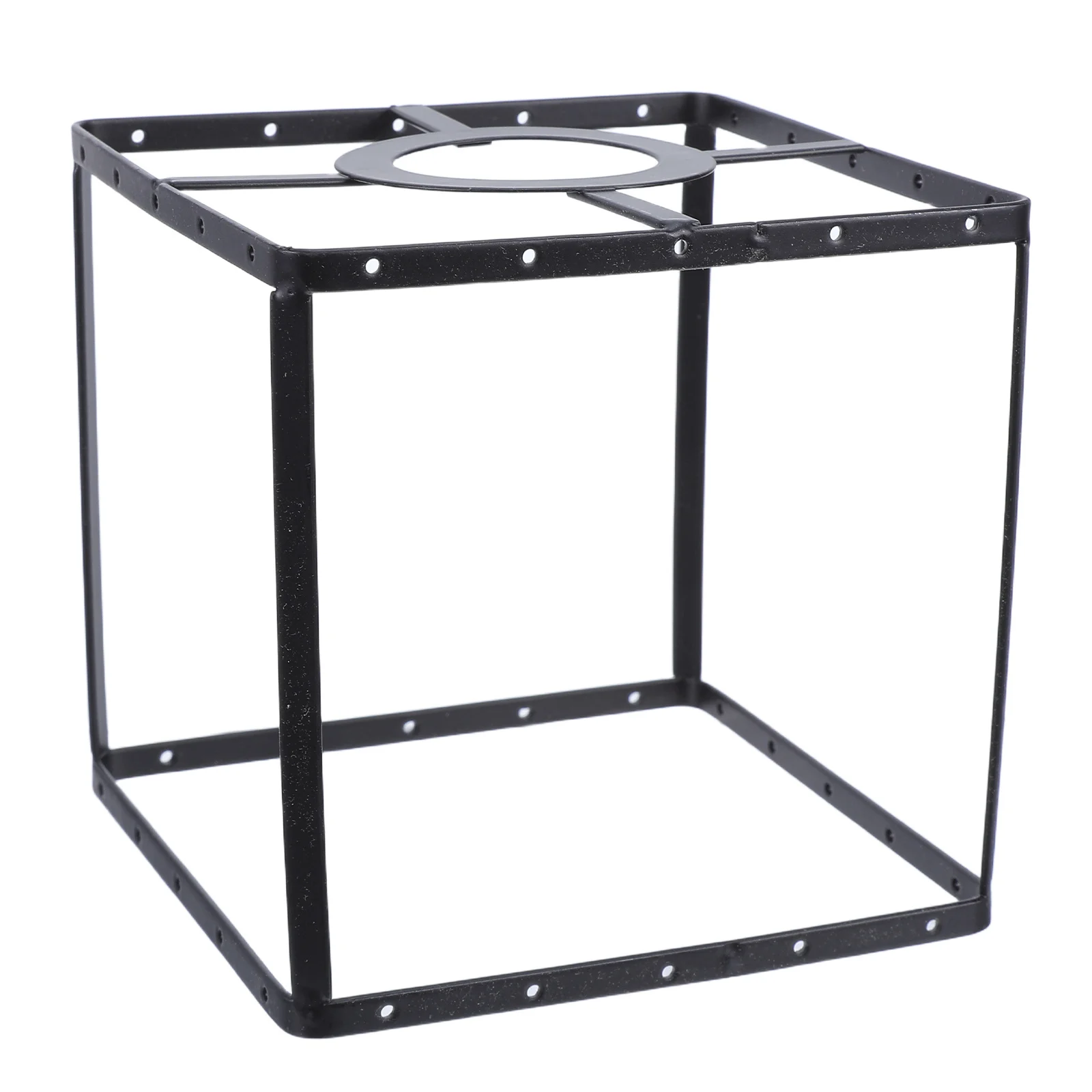 

E27 Lampshade Holder Bracket Iron Wire Frame 4.2cm Hole Diameter Vintage Black Metal Lamp Shade Guard DIY Pendant Light Frame