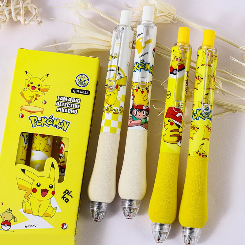 

Pokemon Pikachu Cartoon Cartoon Cute Pen Press Stroke Pen Neutral Pen Quick Dry Children's Gift Kids Like Stationery Practical