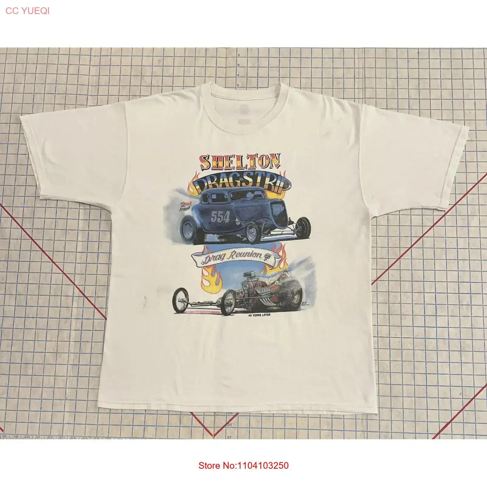 Shelton Drag Strip T Shirt Men s XL Tacoma Timing Racing Double Sided vintage Washed Soft Comfortable Breathable Slightly