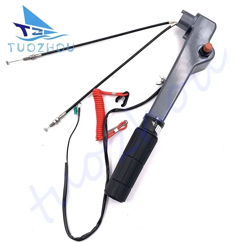 

63V-42111-01-4D Ручка рулевого управления в сборе с тросом для подвесного двигателя Yamaha 9,9HP 15HP 13,5HP F6 F8 F9,9 63V-W0084-00