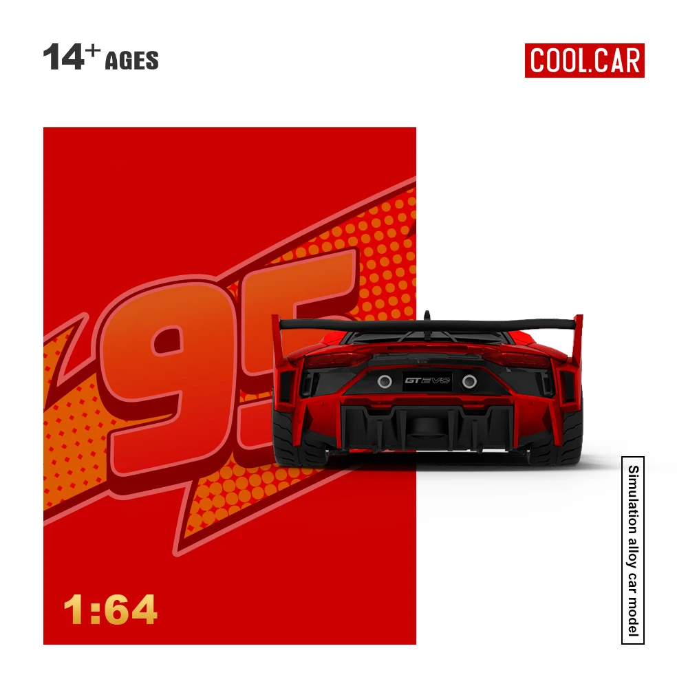 Cool Car 1:64 GT EVO Lightning Metal Red Painting Simulation Alloy Car Model Diecast Vehicle Collection Gift view 5