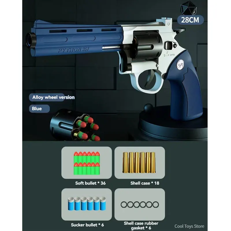 Pistola de juguete de revólver ZP5, pistola de aire, rueda de aleación, Manual, bala suave, dardo, pistola de tiro realista, juego al aire libre para hombres y niños