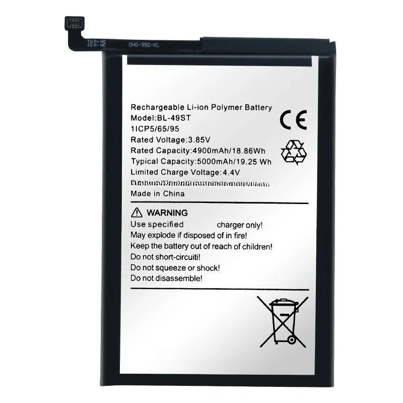 Nuova batteria BL-49ST di alta qualità 3.85V 5000mAh 19.25Wh per batteria del telefono cellulare TECNO Spark 10C (KI5k) Camon18