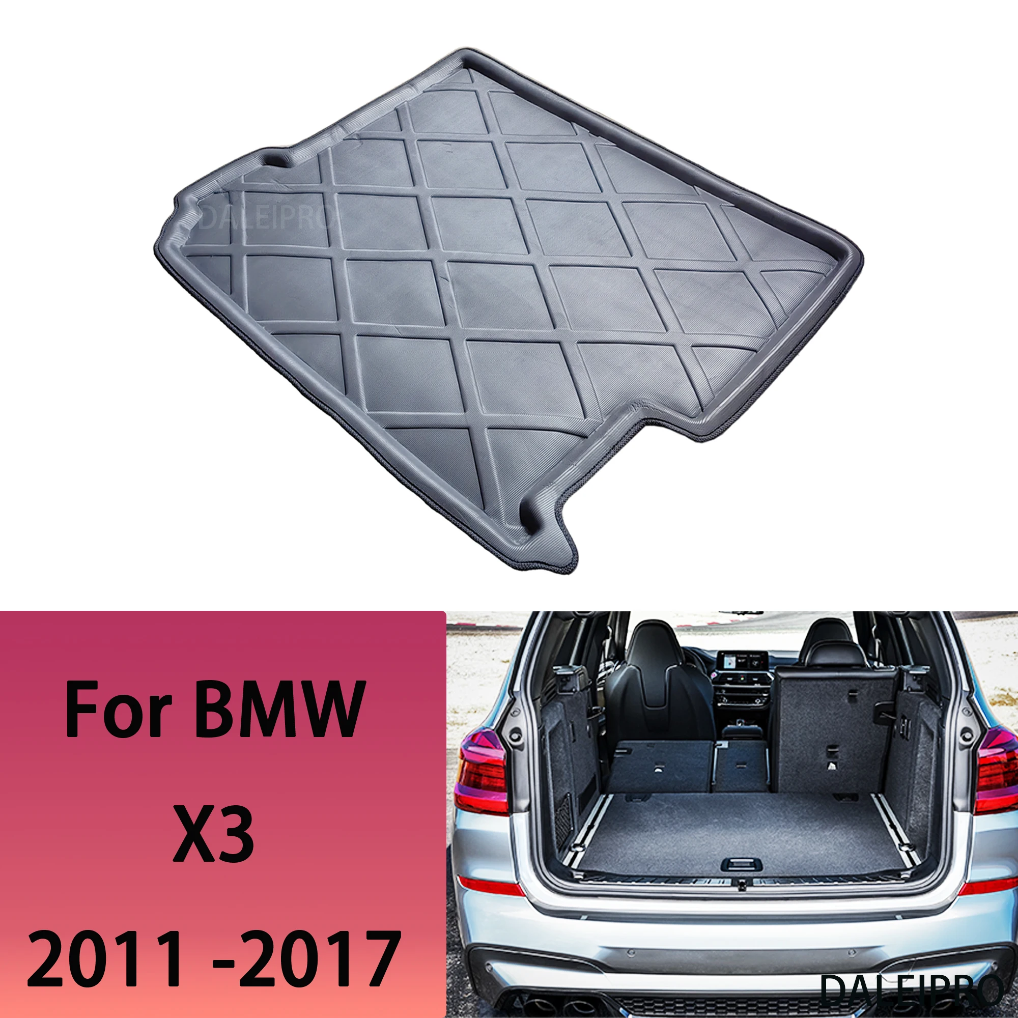 Car Rear Trunk Mat For BMW X3 F25 2011 2012 2013 2014 2015 2016 2017 Cargo Liner Boot Floor Tray Carpet 3D EVA Car Accessories