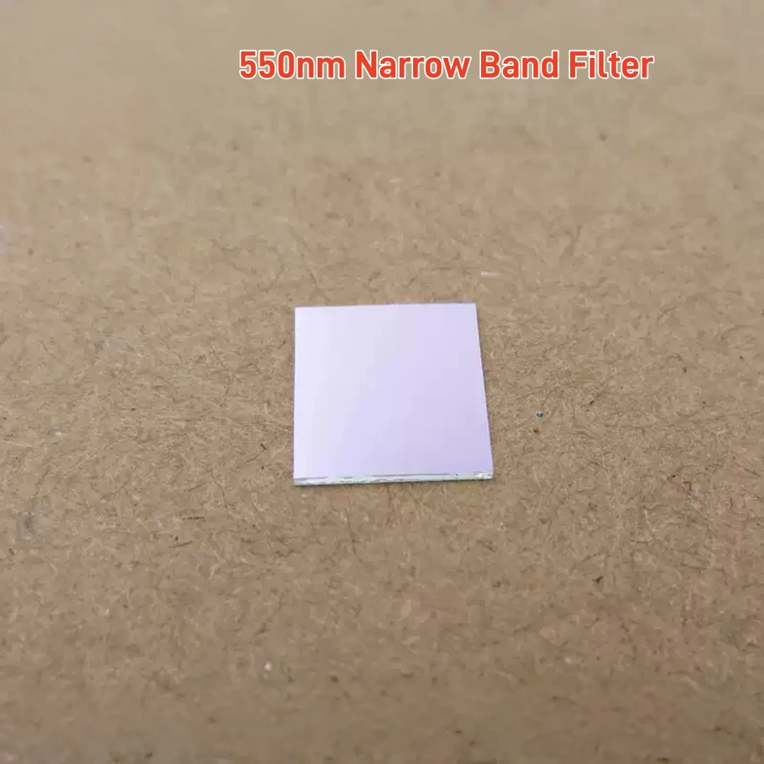 550nm Green Light Narrow Bandpass Filter 20nm Bandwidth High Transmittance Visible Optical Glass Filter Custom Size Available