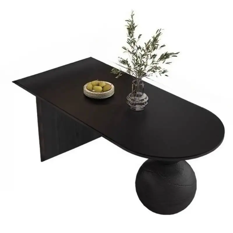 Nordic Modern Dining Table Set Black Decorations Luxury Living Room Dinner Table Small Solid Wood Muebles Para Hogar Furniture