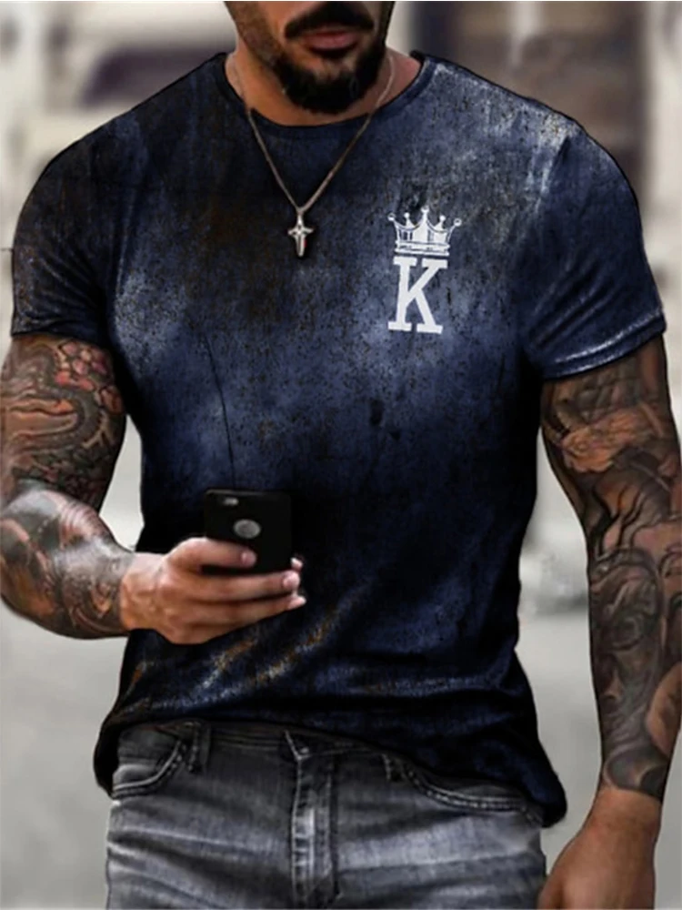 New Letter Print Men\'s T-Shirt Fashion Street Short Sleeved T Shirt For Men Casual Summer Top Breakable Loose Men Clothing