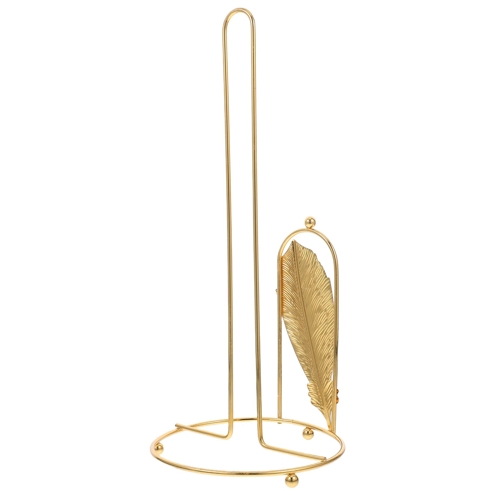 

Nordic Design Paper Towel Holder Countertop Decorative Farmhouse Style Metal Stand Rustic Plume Shape Easy Installation