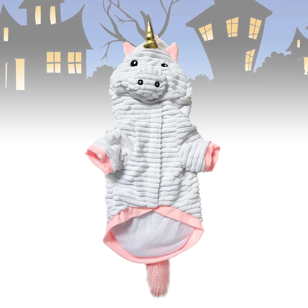 

Unicorn Transformation Costume For Puppy Size L Durable Pet Party Outfit Fashionable Coat For Outdoor Activities Pet