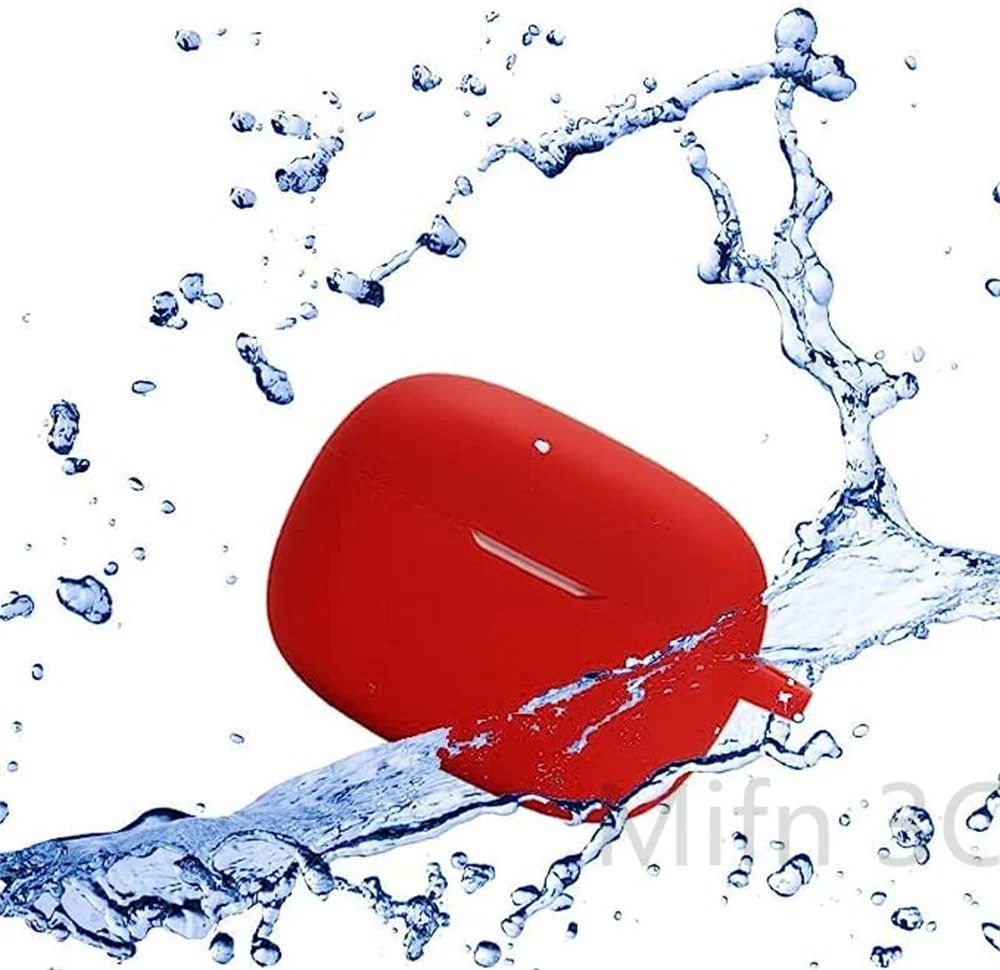 JBL 바이브 빔용 단색 이어폰 케이스, 키체인 포함, 소프트 실리콘 이어폰 액세서리, 방수 케이스