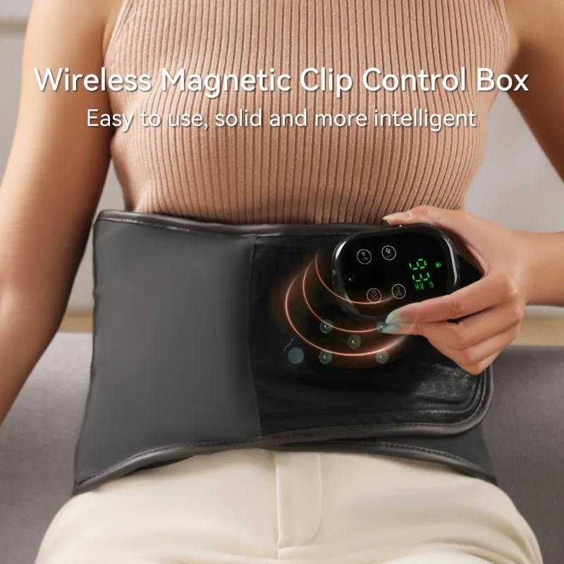 Wireless therapy back air decompression bracket inflatable massage with infrared graphene heating vibration waist massager
