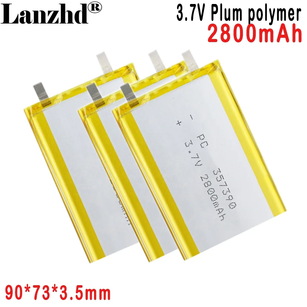 3.7V battery 357390 polymer lithium battery soft pack battery For electronic toy Laptop game console solar lamp digital camera