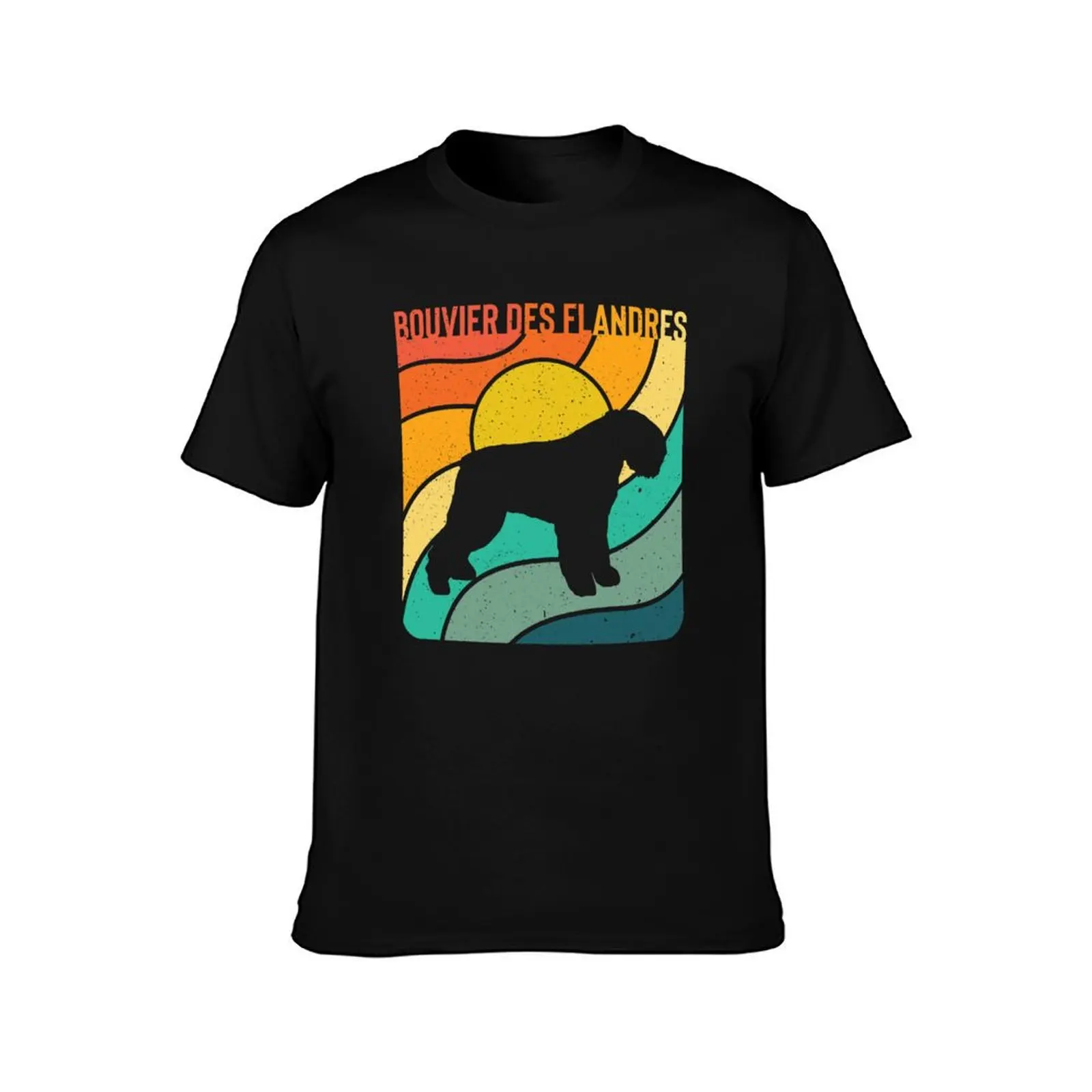 Bouvier Des Flandres Dog Vintage Gift Pet Lover T-Shirt Daily Wear Plain Short Sleeve Shirt T-Shirt