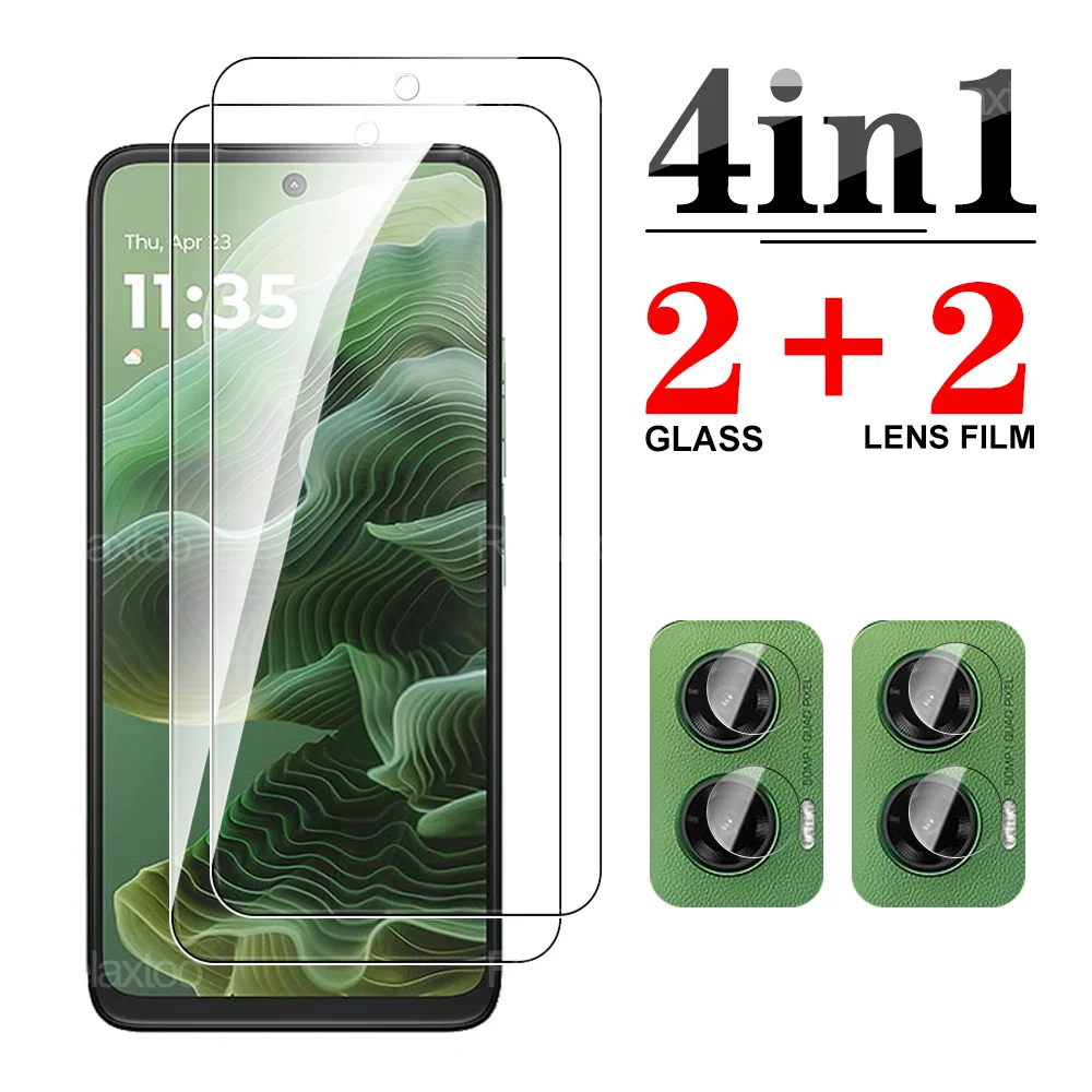 4in1 For Motorola Moto G35 Screen Protector MotorolaMotoG35 MotoG35 G 35 5G glass HD Tempered film Camera Protective glass 6.72