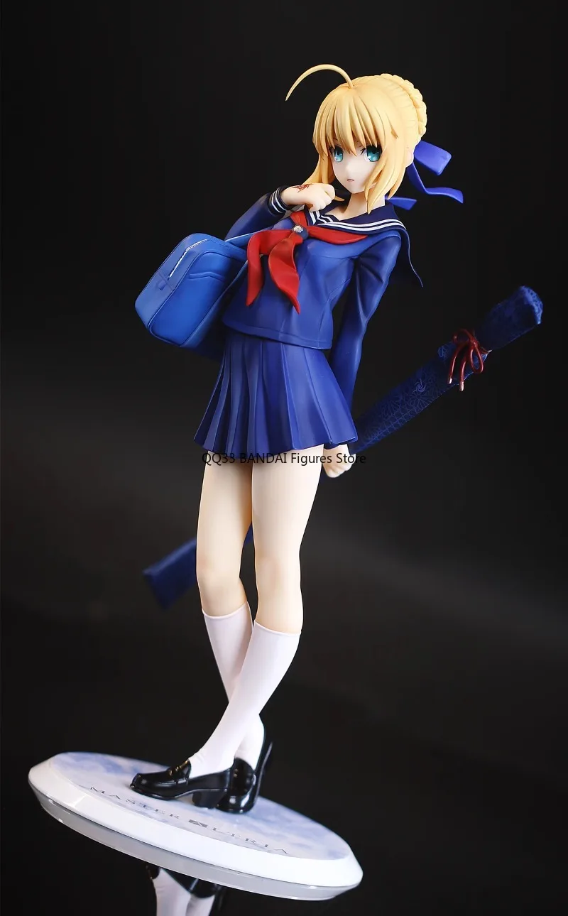 Original Fate/stay Night Anime Figures Altria Pendragon Saber School Uniform Ver.Action Figure Desktop Ornaments Model Gift