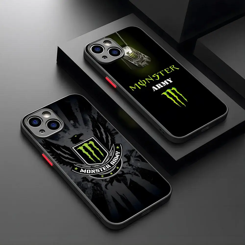 Bebidas m-monster e-energy-est alfombrilla de ratón para IPhone 16 15 14 12 13 11 Pro Max XR XS Max Mini X 7 8 Plus mate la nueva cubierta