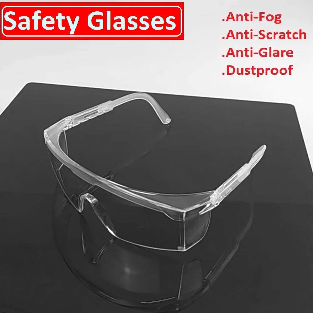 Clear Safety Work Glasses Anti-Fog Scratch Resistant Wrap Around Lenses ANSI Z87 Certified UV Protect Eyewear for Men Women