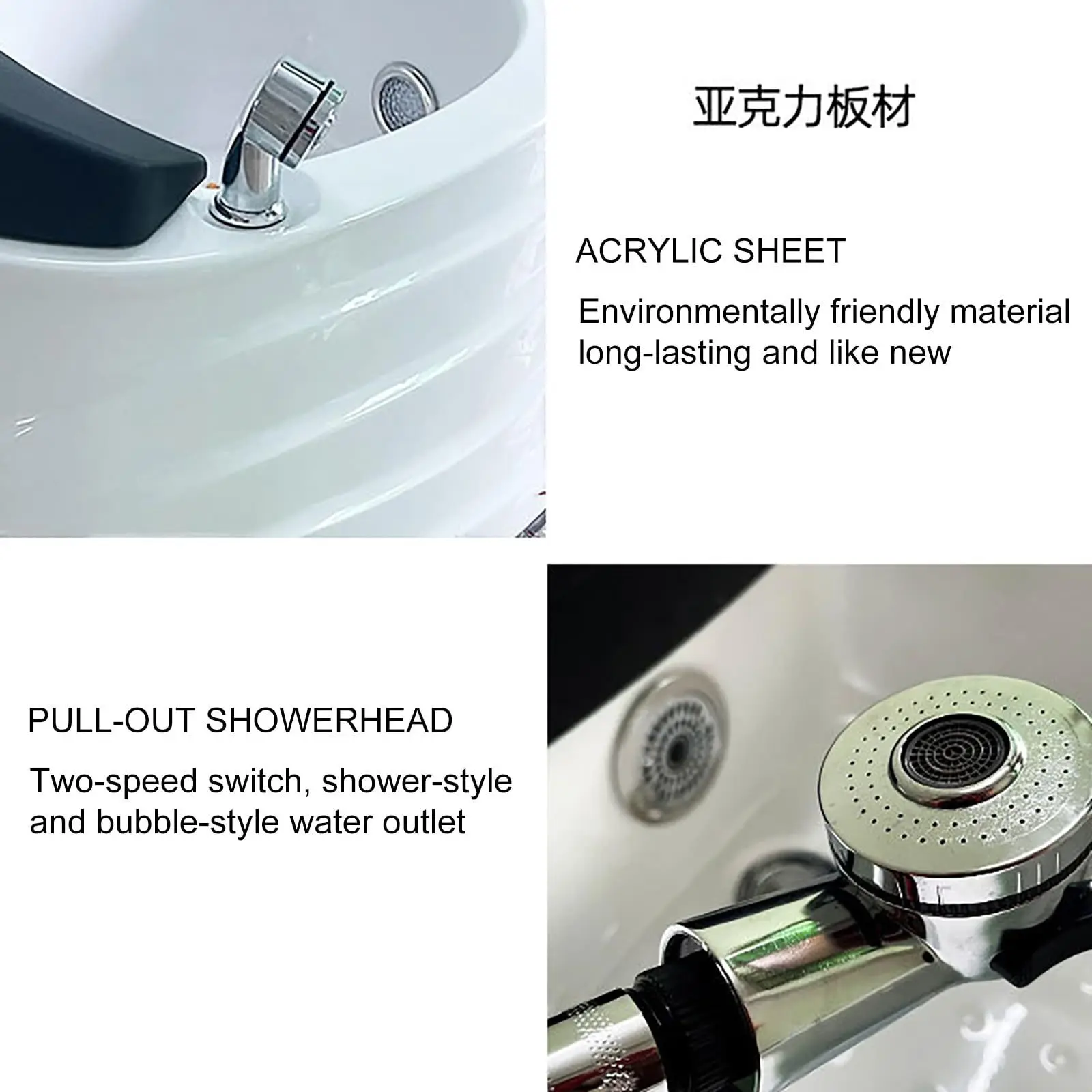 

Acrylic foot bath tub, water therapy, surfing, colorful light nail salon, foot bath pool, foot massage, water therapy basin