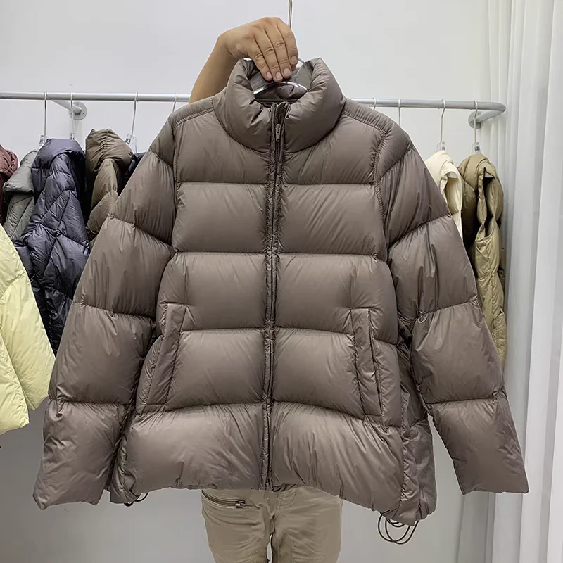 Piumino invernale da donna nuovo Euro Giacca calda da pendolare ampia antivento con colletto rialzato