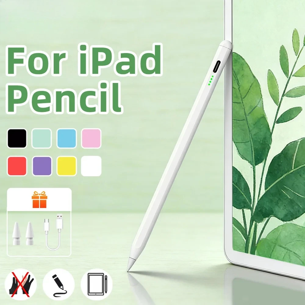 

For Apple Pencil for iPad Air 6 2024 Air5 4 iPad Pro 11 12.9 Hidden Charging Port Battery Display Tilt Pressure Palm Rejection