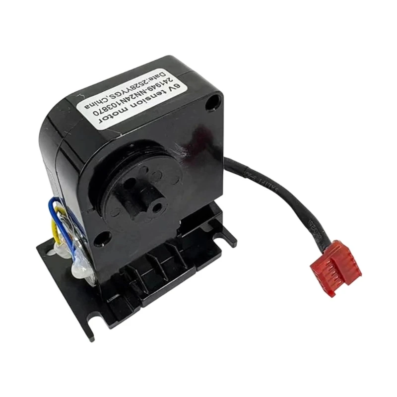 M7DF Elliptical Brake Motor Assembly for Home Fitness Equipment Maintenance, 6V Motor Unit with Wire Harness and Mounted Base