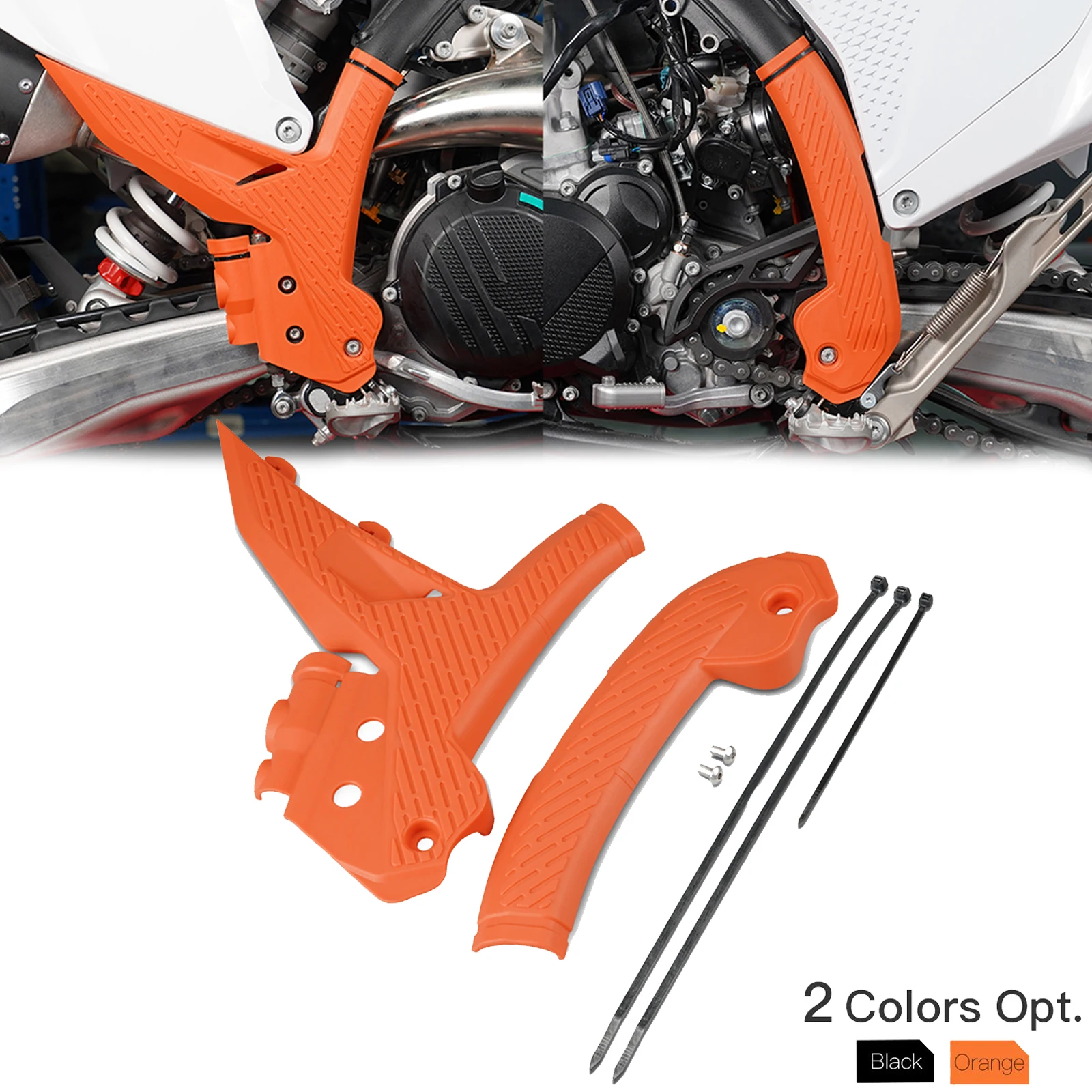 

For KTM 2024 EXC300 EXC EXCF XCW 125 250 300 350 400 450 500 Motorcycle Frame Guard Protector Cover SX SXF XC XCF 2023-2024