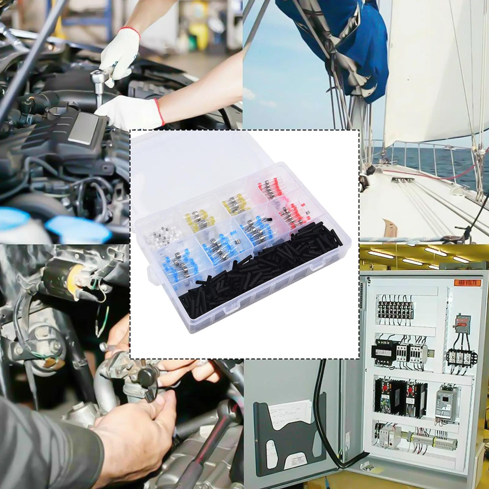 Superior Quality 400x Solder Seal Sleeve Heat Shrink Butt Wire Connectors Terminal Kit for High Stress Applications