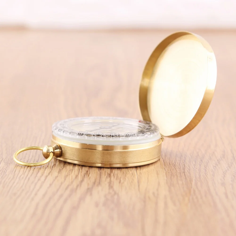 

Compass Luminous Pocket Watch Outdoor Vintage Gift Pure Copper Adventure Camping