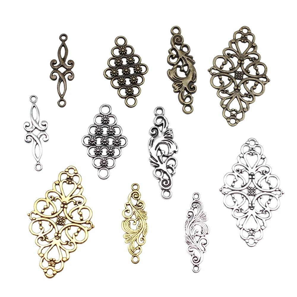 20 sztuk motyw złącze Charms na bransoletkę naszyjnik kolczyk dokonywanie DIY Handmade Craft wisiorek — zdjęcie 3