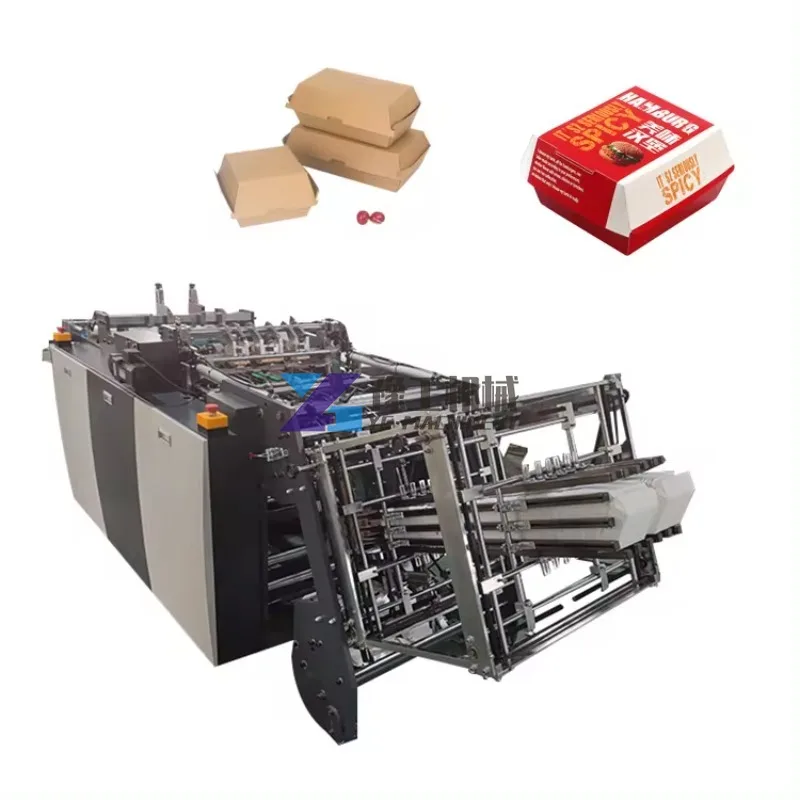 Carton Paper Hamburger Burger Lunch Box Making Machine Price Small Paper Box Making Machines