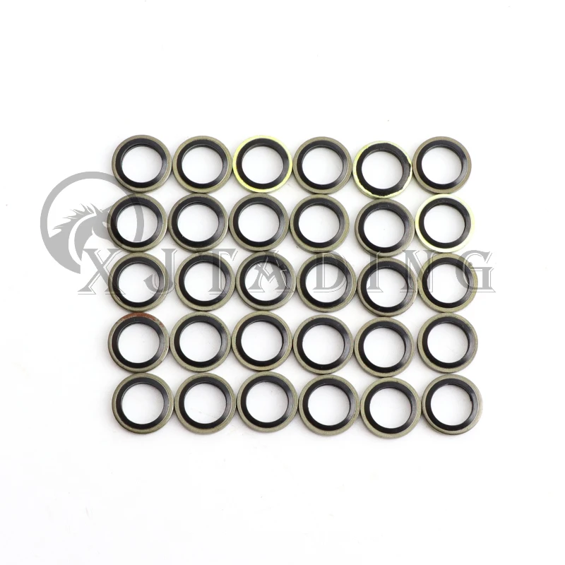 30pcs M8 M10 Banjo Bolt Oil Drain Screw Sealing Washer juntas para Motocicleta Embreagem hidráulica Bomba de freio Freio Mangueira Pinça