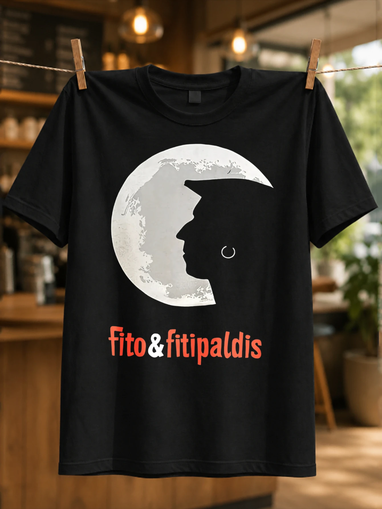 Men'S Fashion Undershirt - 오렌지색 밴드 레터링이 있는 Fito &