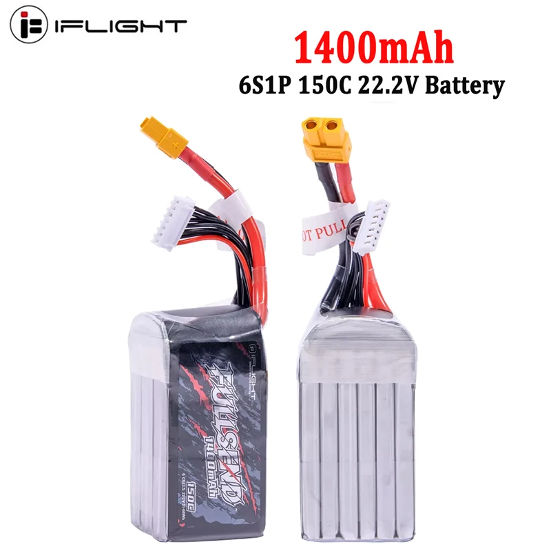 iFlight Fullsend 6S1P 1400mAh 150C 22.2V Lipo Battery with XT60H Connector for FPV