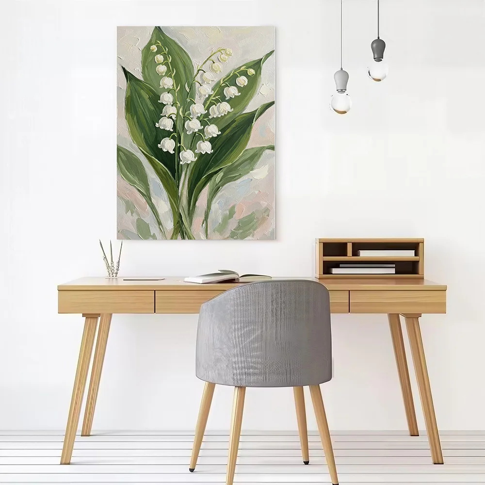 Lily of the Valley Painting Canvas Poster Wall Art Customizable High Quality Printed Picture for Decorative Paintings Bedroom