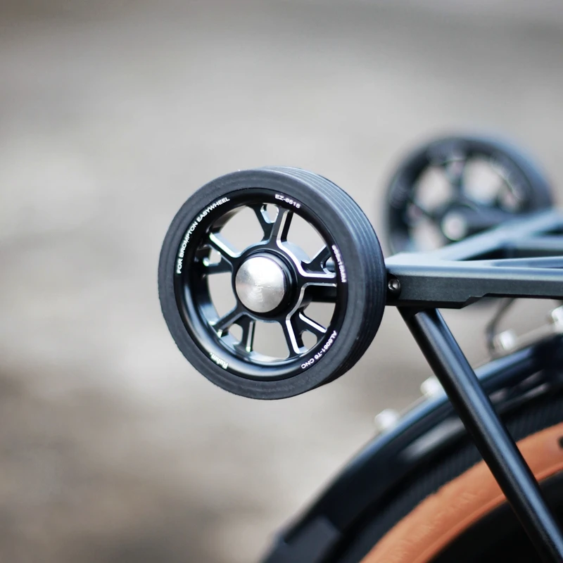 For Ruhm's Wide-body Aluminium Alloy Easy Push Wheel Creates a New Style and Practicality For Brompton Folding Bikes.