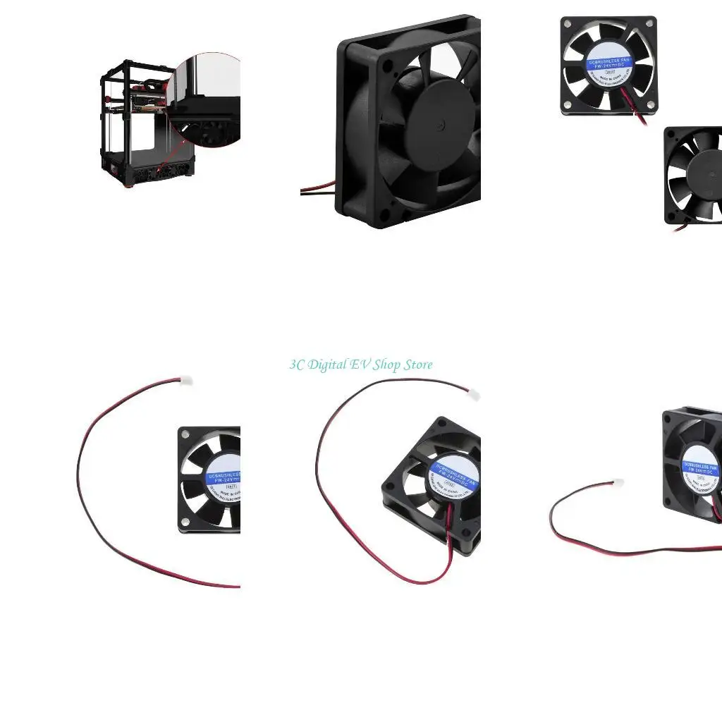 

E74D для безмолвного охлаждающего вентилятора рукав охладитель 24 В 24 В для Voron Trident-Blo