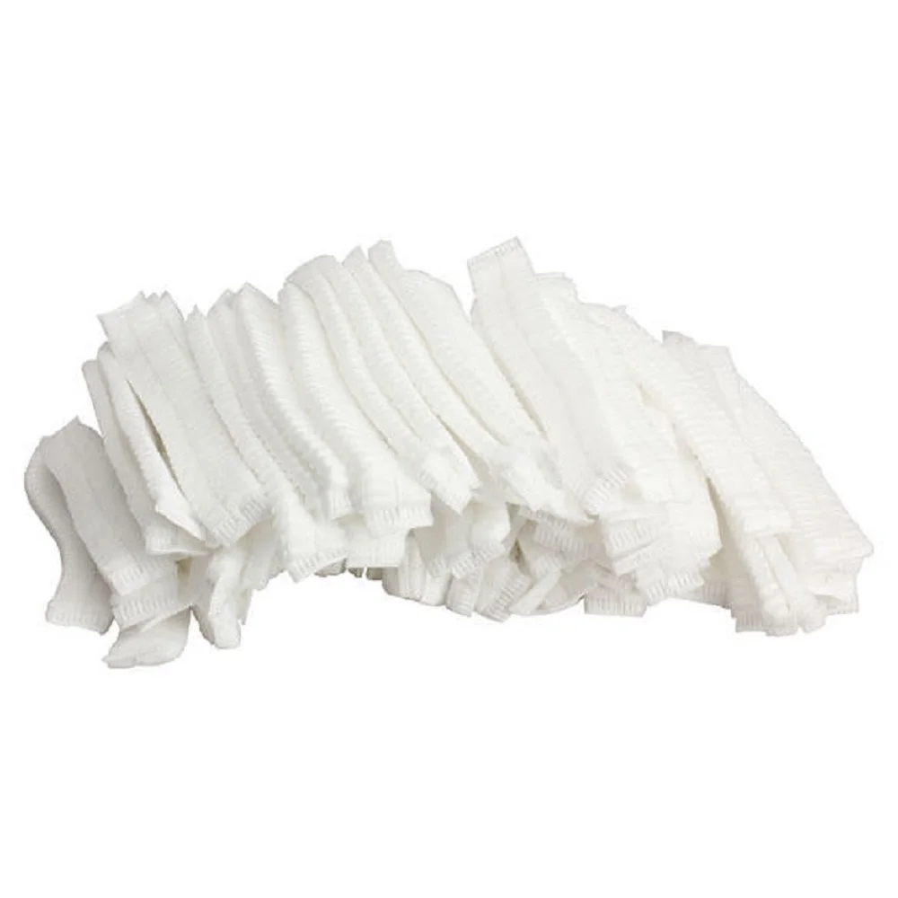 20pcs Disposable Non-woven Strip Chef Hat Bath Dustproof Hair Loss Proof Food s Workshop Beauty Salon Headgear