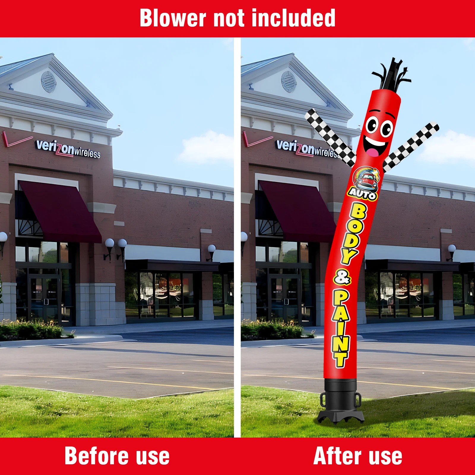 6/10/15/20FT Tall Inflatable Body Paint Dancing Guy for Outdoor Decoration Advertising(Blower Not Included)