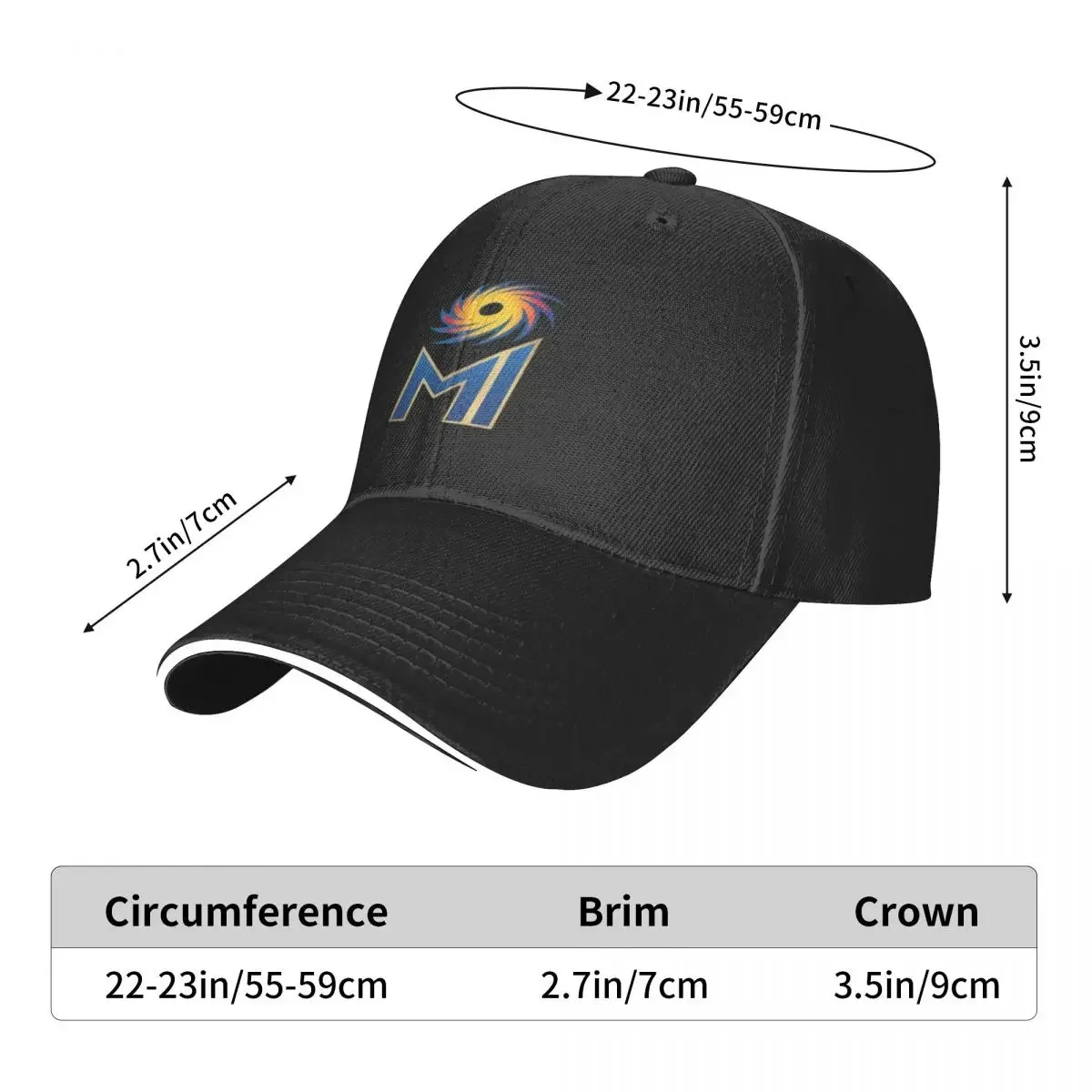 Cricket mumbai indians logo Czapka z daszkiem Marka Czapka męska Czapka na zamówienie Czapka zachodnia Czapki męskie Czapki damskie