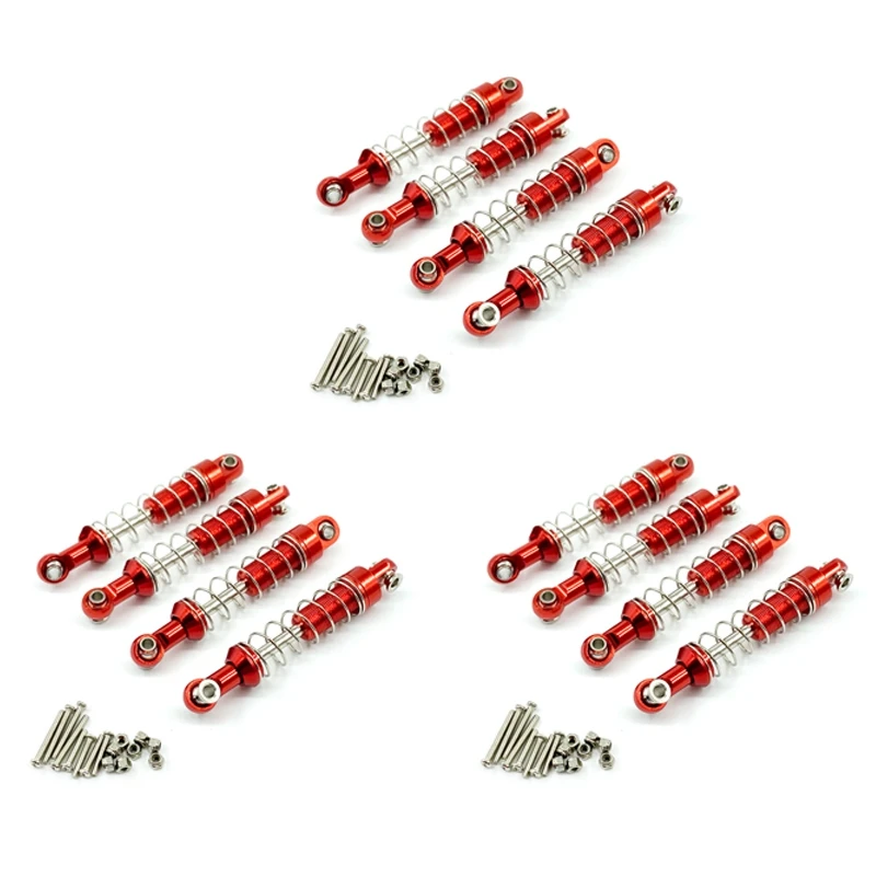 

FBIL-For MN D90 MN-90 MN99S WPL C14 C24 C34 RC Car 12Pcs Metal Shock Absorber Damper Upgrade Parts Accessories,1