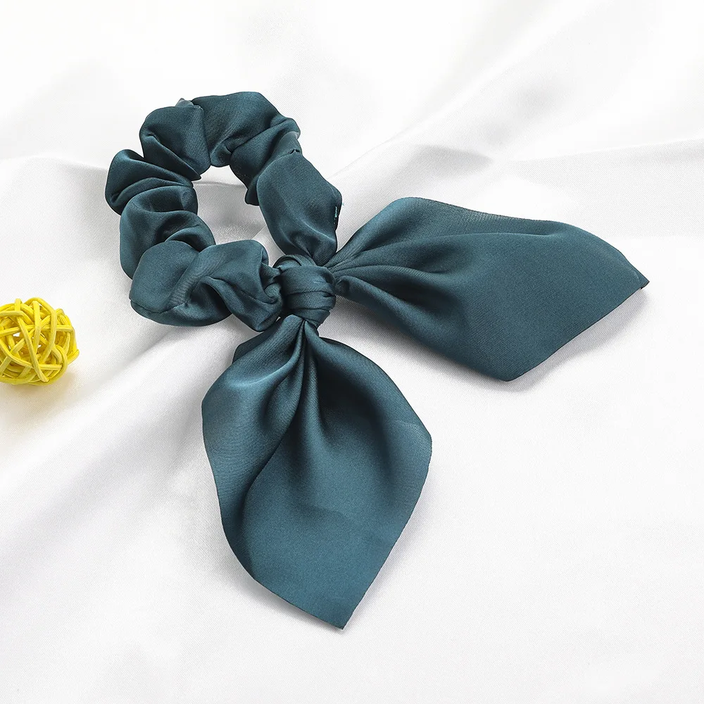 Leopard Bowknot Elastisches Haarband Frauen Einfarbig Scrunchie Mädchen Haargummi Pferdeschwanz Halter Stirnband Haar Seil Haar Zubehör – Detail 29