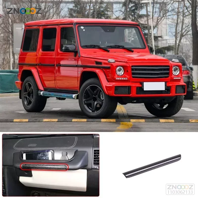 

For Mercedes Benz G Class G500 G63 W463 2007-2018 100% Carbon Fiber Co-Pilot Dashboard Grab Handle Cover Trim Decorate Molding